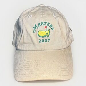 MASTERS 2007 American Needle Adjustable Tan Golf Hat Cap Augusta National WT